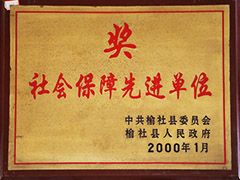 2000年榆社縣社會(huì)保障先進(jìn)單位