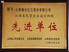 2003年山西省民營企業(yè)企業(yè)先進(jìn)單位